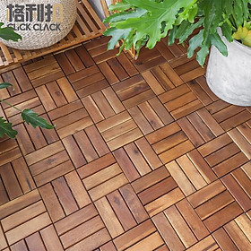 Mua Combo 3 tấm Vỉ Nhựa Lót Sàn gỗ tự nhiên lát ngoài trời 12 nan - Tấm Ván Lót Sàn Gỗ Vỉ Nhựa 12 Nan