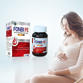 Viên uống bổ sung Sắt, Acid folic, Vitamin B12 cho phụ nữ có thai, mẹ bầu và cho con bú không gây táo bón FONBIFE