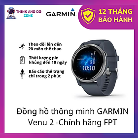 Đồng hồ thông minh garmin venu 2, gps, wi-fi, kor/sea - hàng chính hãng