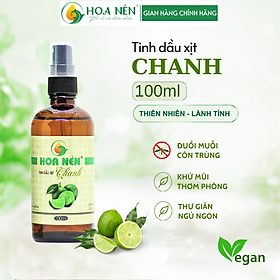 Chai xịt Tinh dầu Chanh Hoa Nén 100ml - Khử mùi, kháng khuẩn, thư giãn
