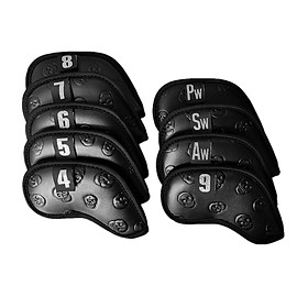 Golf Iron Headcover Durable Club Head Covers Protection Protector PU Leather