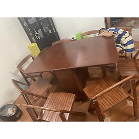 Mua BÀN ĂN THÔNG MINH GỖ SỒI- CHỐNG MỐI MỌT CONG VÊNH - NGUYÊN BÀN