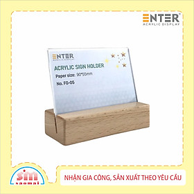 Kệ 1 mặt mica enter đế gỗ fg-05