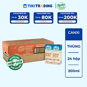 Thùng 24 Hộp Sữa Tươi Tiệt Trùng Giàu Canxi Meadow Fresh (200ml / Hộp)
