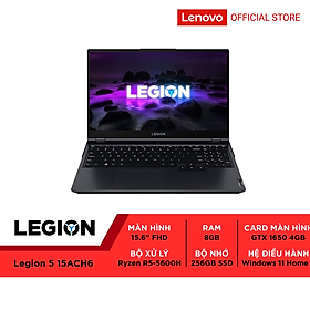 Mua Laptop Lenovo Legion 5 15ACH6 82JW00KJVN R5-5600H|8GB|512GB|RTX3050Ti 4GB|15.6  FHD|WIN 11| ĐEN - Hàng chính hãng