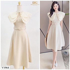 VÁY THIẾT KẾ TIỂU THƯ KÈM ĐAI V1964