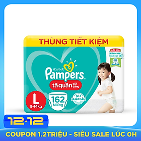 Tã Quần Pampers Giữ Dáng MegaBox L162 (Size L-162 Miếng)