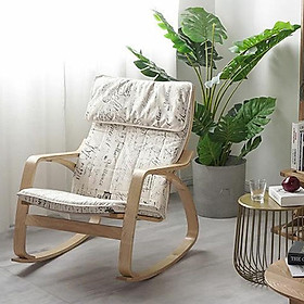 Mua Ghế thư giãn gỗ bạch dương cao cấp  ghế lười bập bênh nghỉ ngơi đọc sách báo