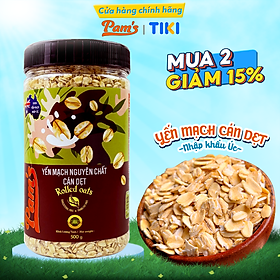 Yến Mạch Cán Dẹt Nhập Khẩu Úc Pams 500g/hũ, Yến Mạch Cao Cấp, Giàu Chất Xơ, Thích Hợp Dùng Ăn Kiêng