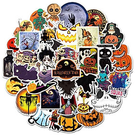 Set 60 Sticker Halloween ảnh ép lụa