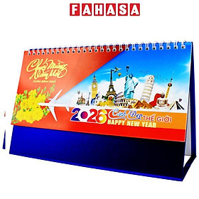 Lịch Để Bàn Chữ A - Cảnh Đẹp Thế Giới - NST 75A