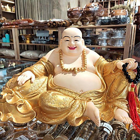 Mua Tượng Phật di lặc ngồi bao tiền nhỏ cao 21cm ngang 38cm sâu 21cm
