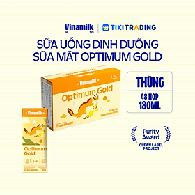 Thùng 48 Hộp Sữa Bột Pha Sẵn Vinamilk Optimum Gold 180ml