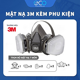 Mua Mặt nạ phòng độc 3M 6100/ 6200 với phin lọc 6001 kết hợp tấm lọc bụi 5N11 cùng nắp giữ 501