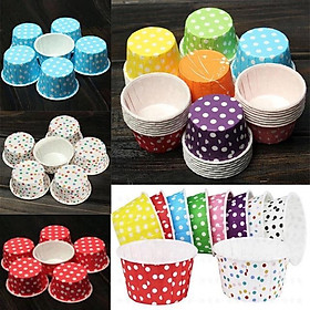 Combo 10 chiếc cup giấy làm cupcake các màu