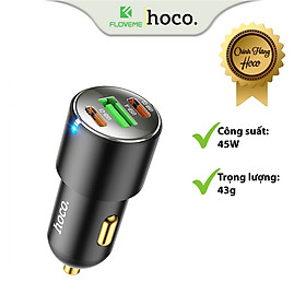 Mua Tẩu Sạc Hoco NZ6 PD45W Dành Cho iPh 12 13 Pro Max QC3.0 Type C Samsung S20 S21 S22 Bộ Sạc Xe Hơi  Hợp Kim Nhôm  ABS - Hàng Chính Hãng