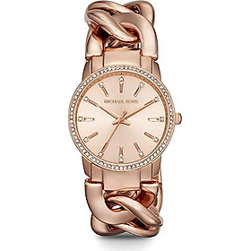 Michael Kors Women's Lady Nini Chain Watch, three hand quartz movement with crystal bezel