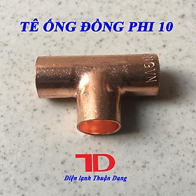 Cút tê hàn nối ống đồng chữ T phi 10 12 19 mm dùng trong điện lạnh - Điện lạnh Thuận Dung
