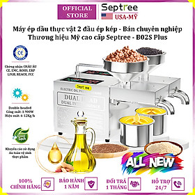 Mua Máy ép dầu ăn thực vật 2 đầu kép đa năng thương hiệu Mỹ cao cấp Septree B02S Plus - Công suất 1900W - Hàng nhập khẩu