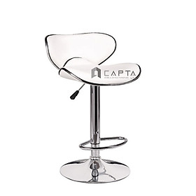 Ghế quầy bar thân nệm con sò đẹp CB2213-P Nội thất Capta nệm PVC nhập khẩu chân thép mạ chrome tăng giảm hcm