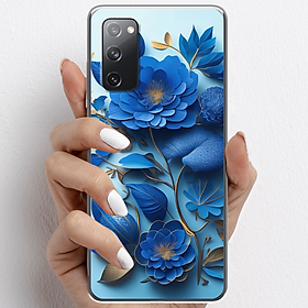 Ốp lưng cho Samsung Galaxy S20 FE nhựa TPU mẫu Hoa xanh dương