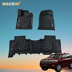 Thảm lót sàn xe ô tô Land Cruiser 2010 đến nay Nhãn hiệu Macsim  chất liệu nhựa TPE đúc khuôn cao cấp (2 hàng ghế)