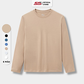 Áo Thun Nam Dài Tay 5S FASHION, Chất Cotton, Mềm Mại, Thấm Hút, Thiết Kế Trơn Basic Dễ Mặc (ATO23002)