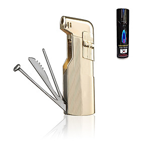 Mua Combo Hộp Quẹt Bật Lửa Ngọn SK24 Thiết Kế Kiểu Dáng Mỏ Vịt Kiêm Bộ Dụng Cụ + Tặng Bình Bơm Ga Chuyên Dụng Cho Bật Lửa
