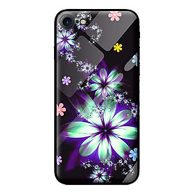 Ốp kính cho Iphone 8 mẫu HOA NỀN 2 - Hàng chính hãng