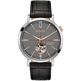 Đồng Hồ Nam Bulova Dây Da 98A187 - Mặt Xám