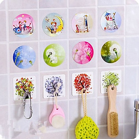 Mua Móc Dán Tường 3D Siêu Dính Màu Ngẫu Nhiên - 04 chiếc