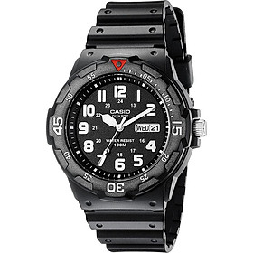 Đồng Hồ Nam Dây Nhựa Casio MRW-200H-1BVDF (43mm) - Đen