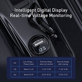 Tẩu sạc đa năng tích hợp phát nhạc từ USB dùng cho xe ô tô Baseus Streamer F40 AUX/FM Wireless MP3 Car Charger - Hàng chính hãng