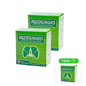 COMBO 2 HỘP TPCN Viên uống ROBGINGKO hoạt huyết dưỡng não,hỗ trợ tăng cường trí nhớ,lưu thông máu huyết-hộp 100 viên TẶNG 1 HỘP