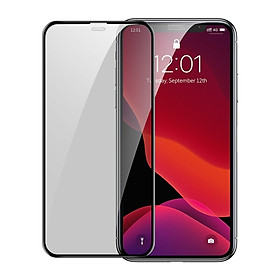 Hình ảnh Bộ 2 kính cường lực chống nhìn trộm, chống bụi màn loa Baseus Full-screen Curved Privacy Tempered Glass Film dùng cho iPhone XR, iPhone 11 6.1"- Hàng nhập khẩu