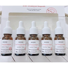 Sét Serum Giảm Mụn Nhanh Lành Tính HONESI Acne Treatment Ampoule (10ml x 5 lọ) - Hàn Quốc