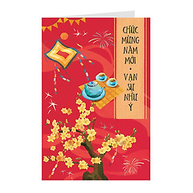 Combo 2 thiệp Tết, thiệp năm mới Greenwood NY33