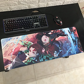 Miếng Lót Chuột, Bàn Di Chuột, mouse pad anime Kimetsu no Yaiba - Diệt Qủy Cứu Nhân cỡ lớn (80x30x0.3)