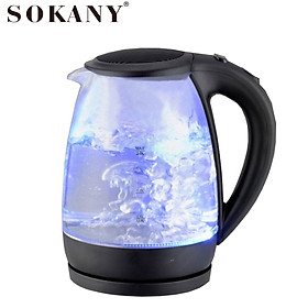 Ấm siêu tốc thủy tinh 2000w - Sokany 601