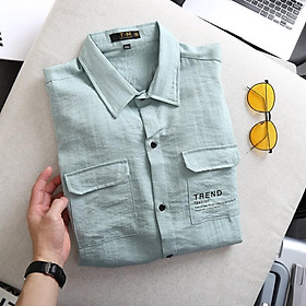 ÁO SƠ MI ĐŨI TAY DÀI,THIẾT KẾ HỌA TIẾT SIÊU NGẦU,CHẤT LIỆU VÃI THOÁNG MÁT 1HIT1 FASHION