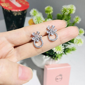 BÔNG TAI NỮ BẠC 925 THANH LỊCH TRANG SỨC CAO CẤP NO.93 HOA TAI NỮ ĐẸP HT19