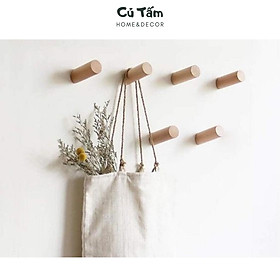 Mua Móc Treo Quần Áo trang trí nhà cửa - Móc Gỗ Đơn Gắn Tường Phong Cách Hàn Quốc