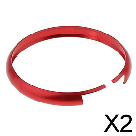 2x Aluminum Key Ring Decorative Chain for  Clubman Countryman Red