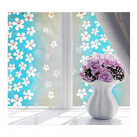 Mua Combo 5 Mét Decal Giấy Dán Kính Hoa Lài Xanh Dương (5 Mét Dài x 0.45 Mét Ngang)