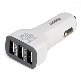 Mua Tẩu Sạc Điện Thoại Trên Xe Ô Tô Remax RCC-301  3 Cổng USB + Tặng Kèm Cáp Sạc IPhone  IPad - Hàng Chính Hãng
