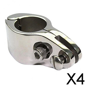 4xBoat Bimini Top Hinged Jaw Slide Boat Canopy Tube Clamp for 1 