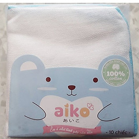 Khăn Sữa Xuất Nhật Aiko 10 cái 4 Lớp (25x27)