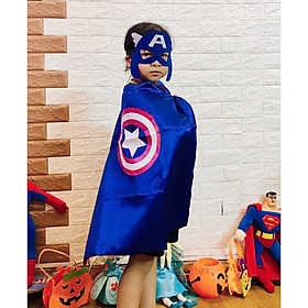 Bộ áo choàng kèm mặt nạ Captain America hoá trang halloween
