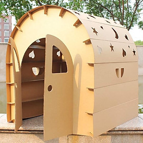 Đồ Chơi Nhà Bìa Carton Lắp Ráp Cho Bé An Toàn Dễ Dàng Tháo Lắp