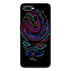 Ốp Lưng in cho Oppo F9 Mẫu Vân Tay Neon - Hàng Chính Hãng